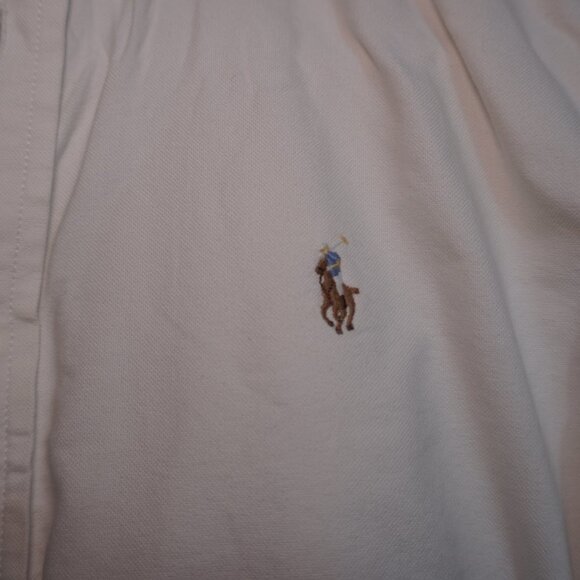 Ralph Lauren Kids Boy White Oxford 100% Cotton Button Down Shirt Size 12 - Picture 3 of 5